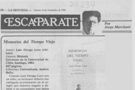 Memorias del tiempo viejo