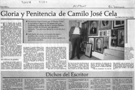 Gloria y penitencia de Camilo José Cela  [artículo] Fernando Mas.