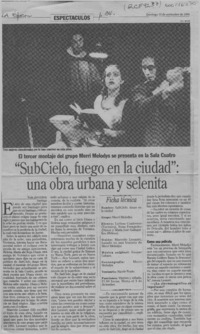 "SubCielo, fuego en la ciudad", una obra urbana y selenita  [artículo] Yael Zaliasnik.