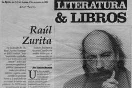 Raúl Zurita  [artículo] José Joaquín Brunner.