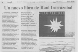 Un nuevo libro de Raúl Irarrázabal