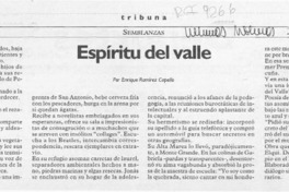 Espíritu del valle  [artículo] Enrique Ramírez Capello.