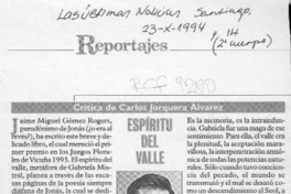Espíritu del valle  [artículo] 1cCarlos Jorquera Alvarez.