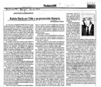 Rubén Darío en Chile y su proyección literaria  [artículo] Oriel Alvarez Gómez.
