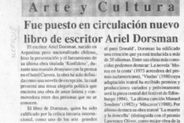 Fue puesto en circulación nuevo libro de escritor Ariel Dorsman  [artículo].
