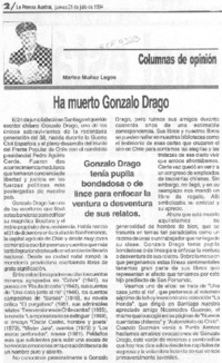 Ha muerto Gonzalo Drago