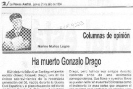 Ha muerto Gonzalo Drago