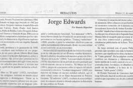 Jorge Edwards  [artículo] Ramón Riquelme.