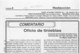Oficio de tinieblas  [artículo] Miguel Angel Díaz A.