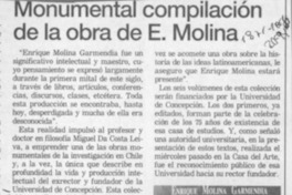 Monumental compilación de la obra de E. Molina  [artículo].