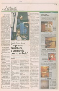 "La poesía embellece a un mundo que no es bello"