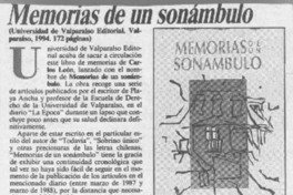 Memorias de un sonámbulo  [artículo] O. Z. S.