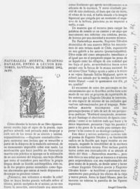 Naturaleza muerta  [artículo] Angel Guarda.