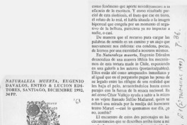 Naturaleza muerta  [artículo] Angel Guarda.