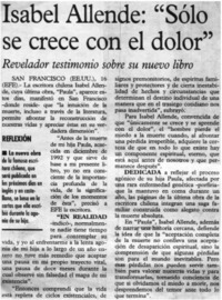 Isabel Allende: "Sólo se crece con el dolor"