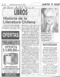 Historia de la literatura chilena  [artículo].