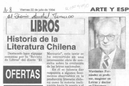Historia de la literatura chilena  [artículo].