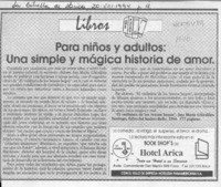 Para niños y adultos, una simple y mágica historia de amor  [artículo].