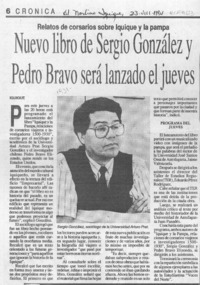 Nuevo libro de Sergio González y Pedro Bravo será lanzado el jueves  [artículo].