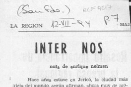 Inter Nos  [artículo] Enrique Neiman.