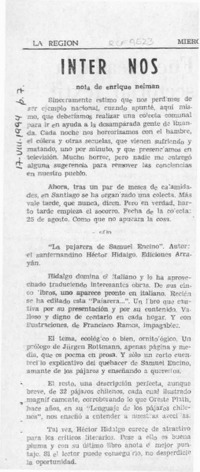 Inter Nos  [artículo] Enrique Neiman.