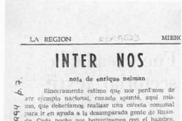 Inter Nos  [artículo] Enrique Neiman.
