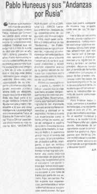Pablo Huneeus y sus "Andanzas por Rusia"