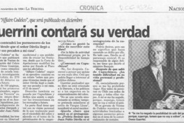 Guerrini contará su verdad  [artículo].
