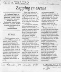 Zapping en escena  [artículo] Hans Ehrmann.