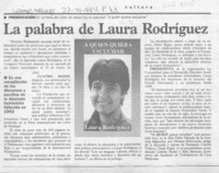 La Palabra de Laura Rodríguez  [artículo].