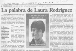 La Palabra de Laura Rodríguez  [artículo].