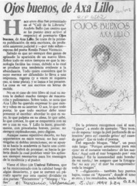 Ojos buenos, de Axa Lillo  [artículo] O. Z. S.