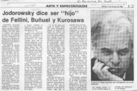 Jodorowsky dice ser "hijo" de Fellini, Buñuel y Kurosawa  [artículo].