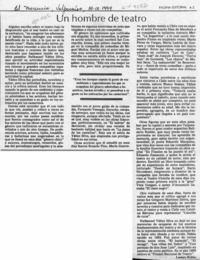 Un hombre de teatro  [artículo] Lautaro Robles.