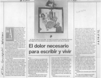 El dolor necesario para escribir y vivir  [artículo] Daga.