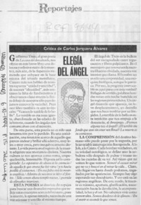 Elegía del ángel  [artículo] Carlos Jorquera Alvarez.