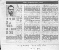 La polilla de la guerra en el reino de Chile  [artículo] Carlos Jorquera Alvarez.