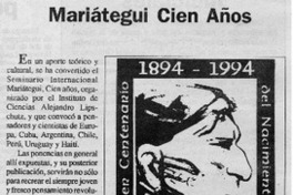 Mariátegui cien años