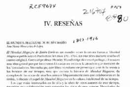 El mundial magazine de Rubén Darío  [artículo] Bonnie Boatwrigh.