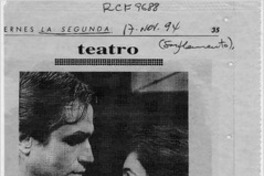 Teatro  [artículo] Pedro Labra.
