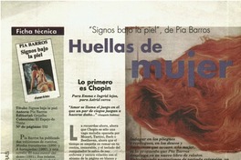 "Signos bajo la piel" de pía Barros, huellas de mujer