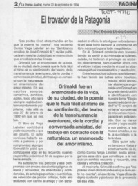 El trovador de la Patagonia  [artículo] Ernesto Livacic Gazzano.