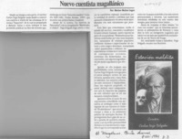 Nuevo cuentista magallánico  [artículo] Marino Muñoz Lagos.