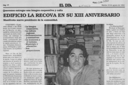 Edificio La Recova en su XIII aniversario