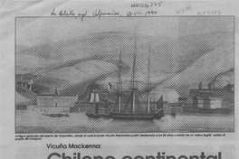 Vicuña Mackenna, chileno continental  [artículo] Sara Vial.
