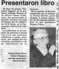 Presentaron libro  [artículo].