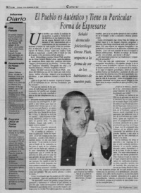 El pueblo es auténtico y tiene su particular forma de expresarse  [artículo] Katherine López.