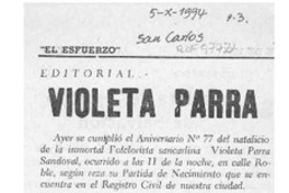 Violeta Parra  [artículo].