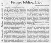 Fichero bibliográfico  [artículo] Carlos René Ibacache.