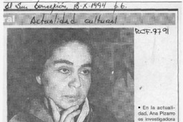 Ana Pizarro conversa sobre pluralidad y transgresión  [artículo].